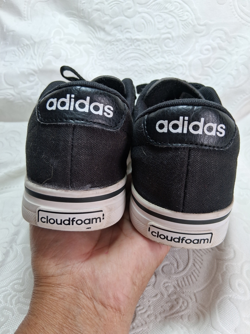 adidas Kids Black and White Low-Top Sneakers - Picture 7 of 8